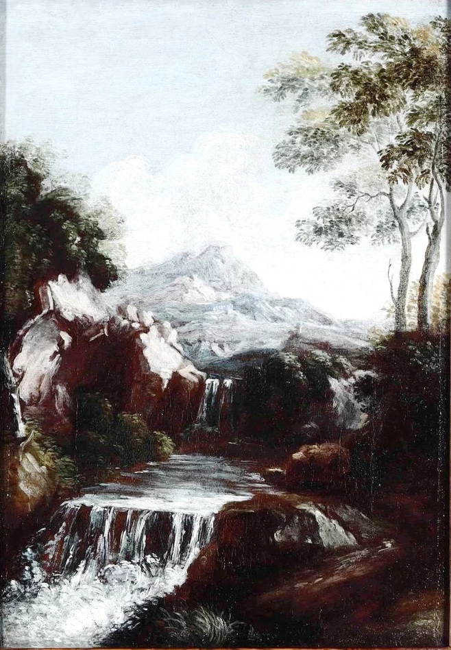 Giuseppe Zola-20-Paesaggio con cascata - attribuito 1